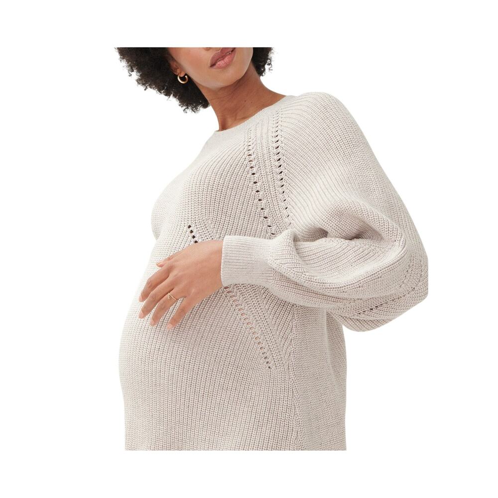 Hatch Pointelle Cream Flora Size 1 Sweater